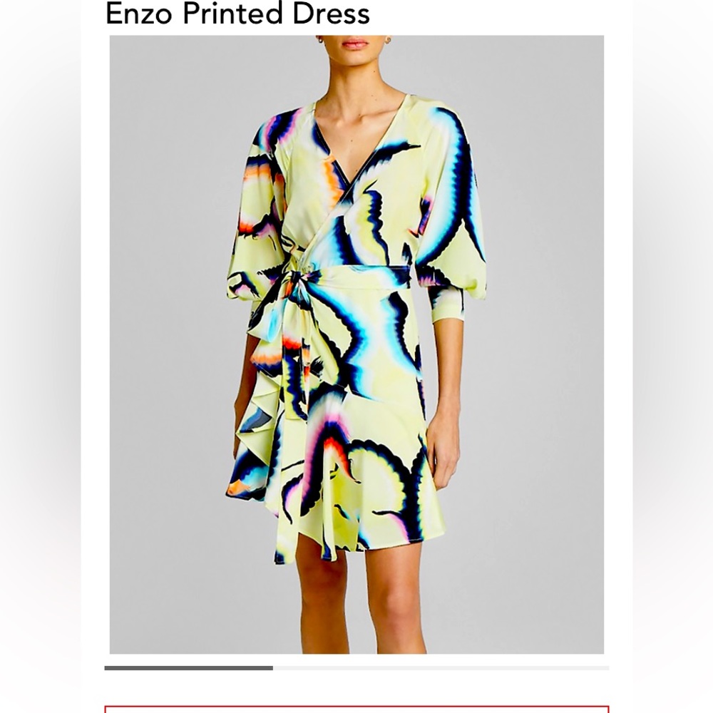 ALC Enzo Stretch silk wrap dress Sz 8